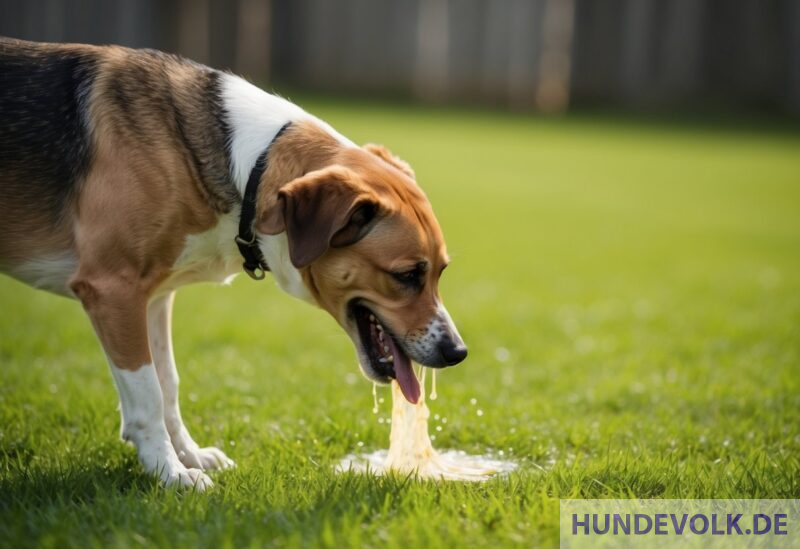 Hund erbricht